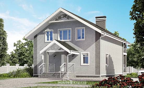 150-007-П Проект двухэтажного дома с мансардой, классический загородный дом из керамзитобетонных блоков Чита | Проекты домов от House Expert