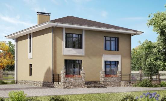 180-015-Л Проект двухэтажного дома, компактный домик из газобетона Чита | Проекты домов от House Expert