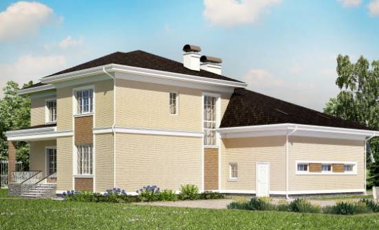 335-001-Л Проект двухэтажного дома, гараж, классический домик из кирпича Чита | Проекты домов от House Expert