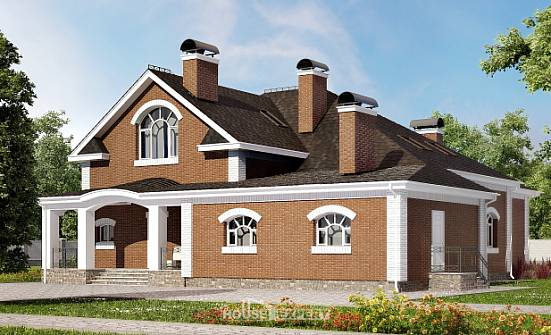 400-003-П Проект двухэтажного дома мансардный этаж, красивый дом из арболита Краснокаменск | Проекты домов от House Expert