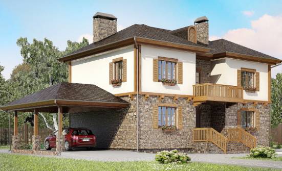 155-006-Л Проект двухэтажного дома, гараж, простой дом из арболита Чита | Проекты домов от House Expert