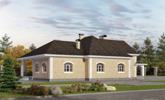 290-001-П Проект двухэтажного дома с мансардой и гаражом, классический коттедж из кирпича Могоча | Проекты домов от House Expert
