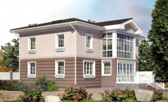 210-005-П Проект двухэтажного дома, просторный дом из теплоблока Чита | Проекты домов от House Expert