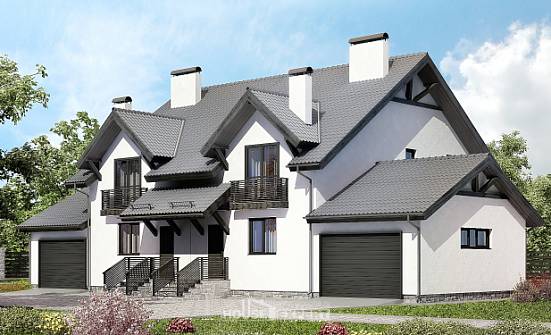 290-003-П Проект двухэтажного дома с мансардой, уютный загородный дом из газосиликатных блоков Могоча | Проекты домов от House Expert