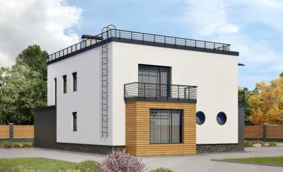 260-002-П Проект двухэтажного дома и гаражом, красивый коттедж из твинблока Чита | Проекты домов от House Expert