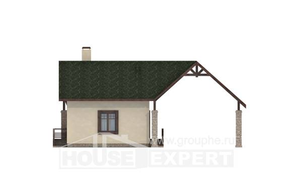 060-001-Л Проект двухэтажного дома мансардой и гаражом, современный домик из теплоблока, Чита