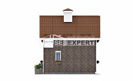 045-001-Л Проект двухэтажного дома мансардный этаж, простой коттедж из газосиликатных блоков Могоча, House Expert