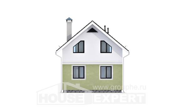 070-001-П Проект двухэтажного дома с мансардой, махонький дом из твинблока Чита, House Expert