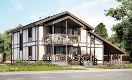 250-002-Л Проект двухэтажного дома с мансардой и гаражом, современный загородный дом из кирпича Краснокаменск, House Expert