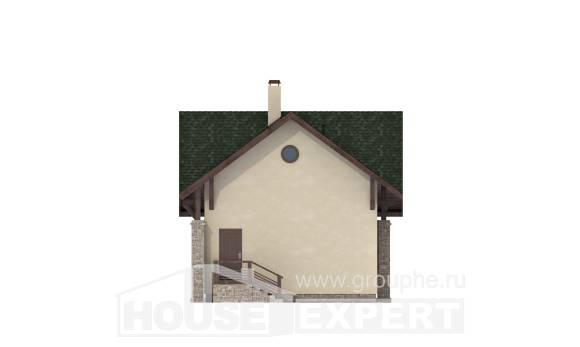 060-001-Л Проект двухэтажного дома мансардный этаж и гаражом, миниатюрный домик из твинблока, Чита