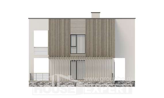 150-017-П Проект двухэтажного дома, компактный коттедж из блока Чита, House Expert
