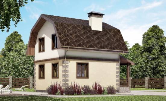 070-004-П Проект двухэтажного дома мансардой, маленький домик из арболита Могоча | Проекты домов от House Expert