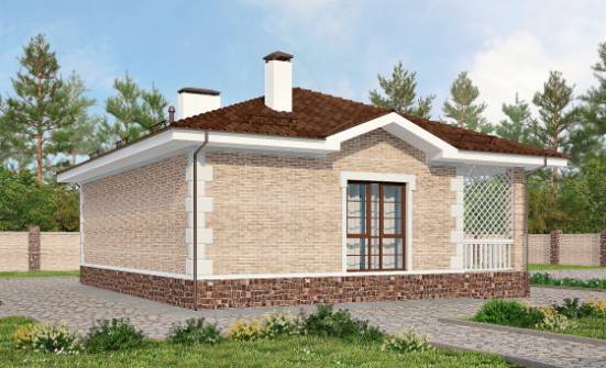 065-002-П Проект бани из кирпича Чита | Проекты одноэтажных домов от House Expert