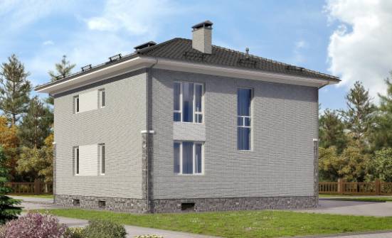 275-004-П Проект трехэтажного дома, гараж, уютный дом из кирпича Могоча | Проекты домов от House Expert