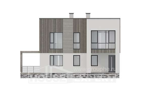 150-017-П Проект двухэтажного дома, простой домик из арболита, Могоча