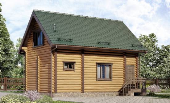 080-003-П Проект двухэтажного дома с мансардным этажом, бюджетный домик из дерева Краснокаменск | Проекты домов от House Expert