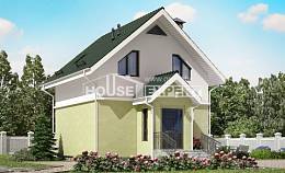 070-001-П Проект двухэтажного дома мансардой, миниатюрный коттедж из арболита Краснокаменск, House Expert
