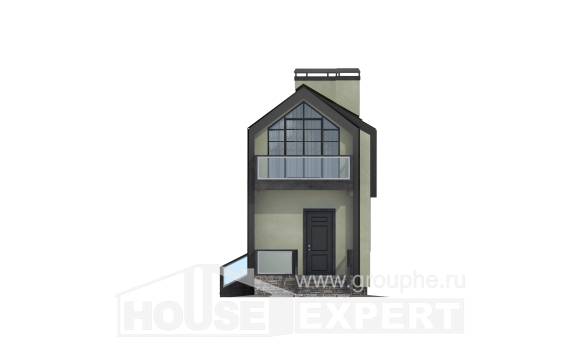 060-006-Л Проект двухэтажного дома мансардный этаж, махонький дом из пеноблока, Могоча