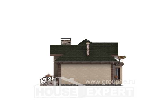 180-010-П Проект двухэтажного дома с мансардой, гараж, красивый домик из керамзитобетонных блоков Чита, House Expert