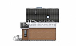 070-001-Л Проект двухэтажного дома с мансардным этажом, современный загородный дом из поризованных блоков, Чита