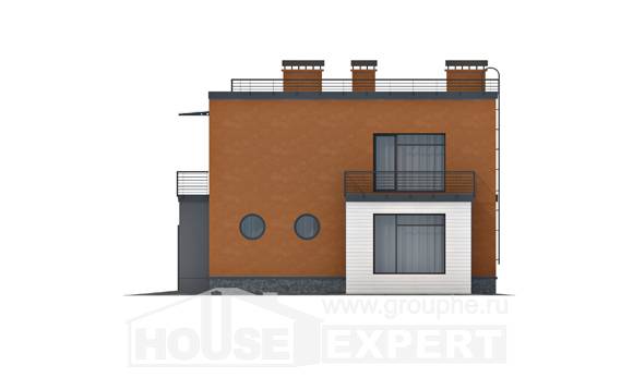 260-002-Л Проект двухэтажного дома, гараж, современный коттедж из твинблока, Могоча