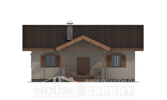 090-002-Л Проект одноэтажного дома, современный коттедж из кирпича Чита, House Expert
