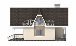 125-001-Л Проект двухэтажного дома мансардой, простой дом из керамзитобетонных блоков Краснокаменск, House Expert