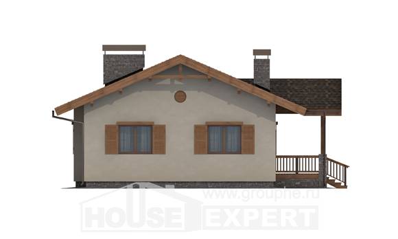 090-002-Л Проект одноэтажного дома, простой домик из кирпича, Могоча