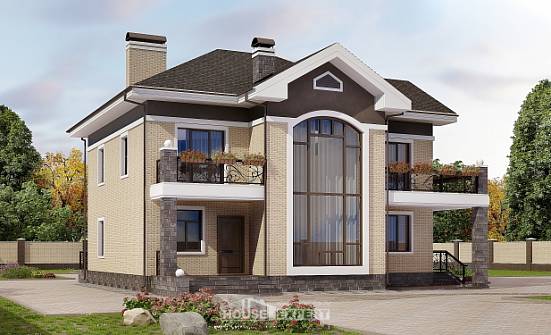 200-006-П Проект двухэтажного дома, современный загородный дом из кирпича Краснокаменск | Проекты домов от House Expert