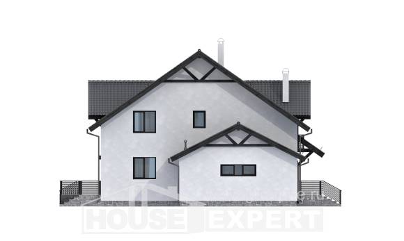 290-003-П Проект двухэтажного дома мансардный этаж, современный загородный дом из арболита Краснокаменск, House Expert
