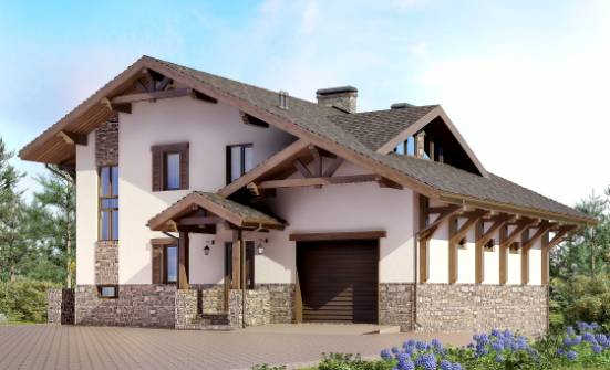 305-002-Л Проект трехэтажного дома мансардой, классический домик из кирпича Краснокаменск | Проекты домов от House Expert
