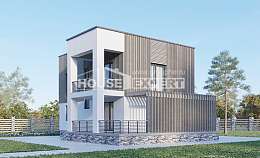 150-017-П Проект двухэтажного дома, классический дом из бризолита, Могоча
