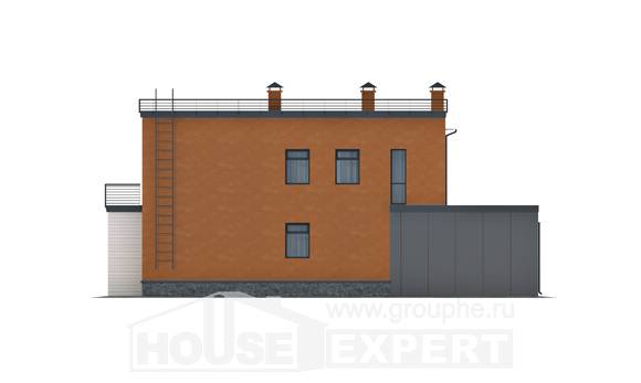 260-002-Л Проект двухэтажного дома, гараж, просторный дом из поризованных блоков, Краснокаменск