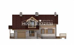 165-002-П Проект двухэтажного дома мансардой и гаражом, красивый дом из арболита Могоча, House Expert