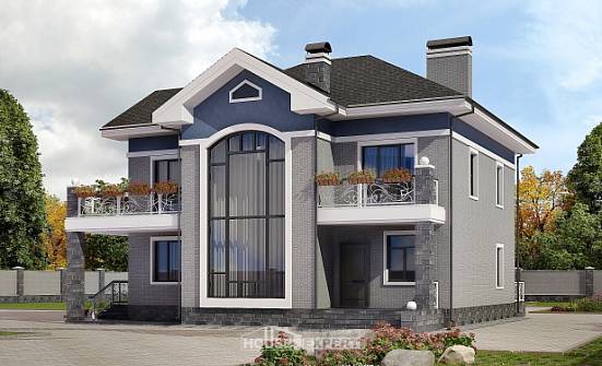 200-006-Л Проект двухэтажного дома, красивый дом из кирпича Чита | Проекты домов от House Expert