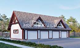 145-002-Л Проект гаража из бризолита Чита, House Expert
