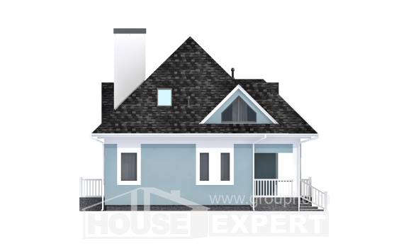 110-001-Л Проект двухэтажного дома мансардой, красивый домик из керамзитобетонных блоков Чита, House Expert