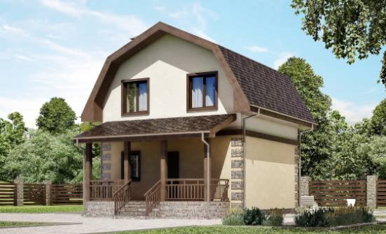 070-004-П Проект двухэтажного дома мансардой, маленький домик из арболита Могоча | Проекты домов от House Expert