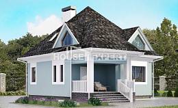 110-001-Л Проект двухэтажного дома с мансардой, современный дом из поризованных блоков Могоча, House Expert