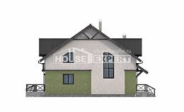 120-003-П Проект двухэтажного дома мансардой, простой коттедж из блока Чита, House Expert