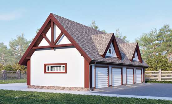 145-002-Л Проект гаража из бризолита Краснокаменск | Проекты домов от House Expert