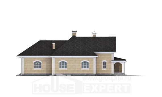 290-001-П Проект двухэтажного дома с мансардой, гараж, классический загородный дом из кирпича, Чита