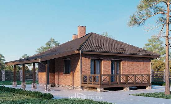 070-006-Л Проект одноэтажного дома, уютный загородный дом из блока Чита | Проекты одноэтажных домов от House Expert