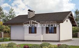 090-002-Л Проект одноэтажного дома, простой коттедж из кирпича Чита, House Expert