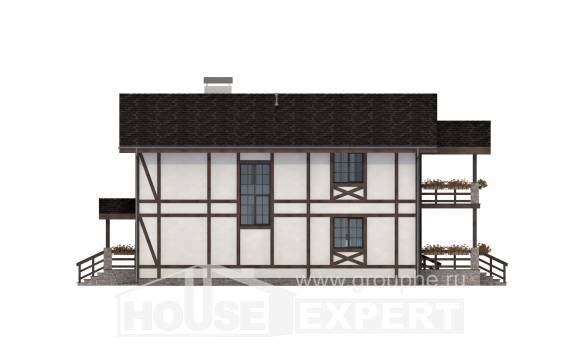 250-002-Л Проект двухэтажного дома с мансардой и гаражом, средний дом из кирпича Краснокаменск, House Expert