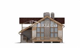 165-002-П Проект двухэтажного дома с мансардой, гараж, красивый домик из газосиликатных блоков Могоча, House Expert