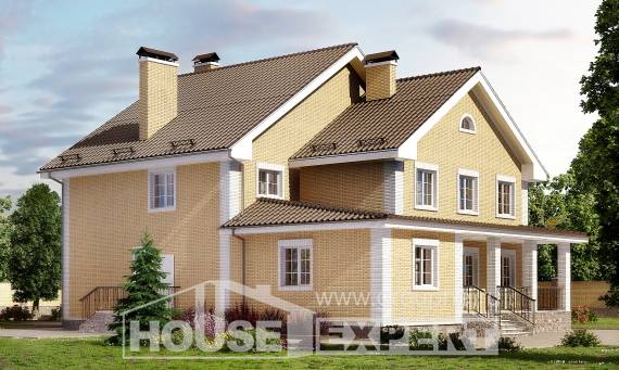 320-003-Л Проект двухэтажного дома, огромный дом из бризолита, Могоча