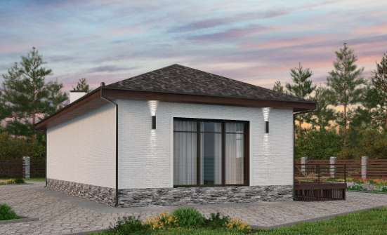 145-001-Л Проект бани из керамзитобетонных блоков Могоча | Проекты домов от House Expert