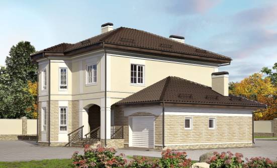 220-007-П Проект двухэтажного дома, гараж, уютный дом из кирпича Могоча | Проекты домов от House Expert