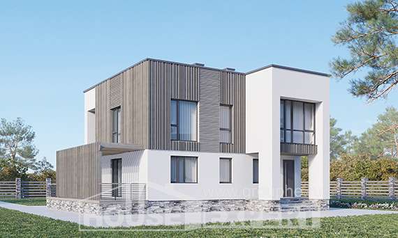 150-017-П Проект двухэтажного дома, доступный домик из блока Могоча, House Expert